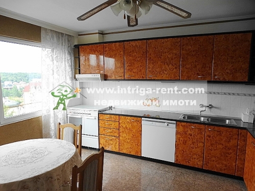 Two-room monolithic apartment with extension for rent, located in the Druzhba neighborhood of Haskovo.