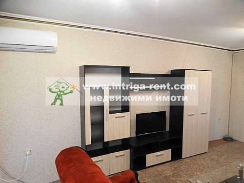 Two-room monolithic apartment with extension for rent, located in the Druzhba neighborhood of Haskovo.