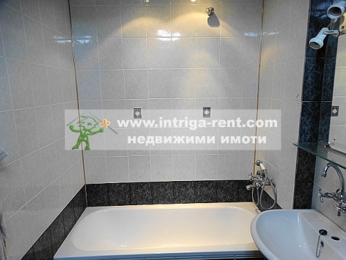 Two-room monolithic apartment with extension for rent, located in the Druzhba neighborhood of Haskovo.