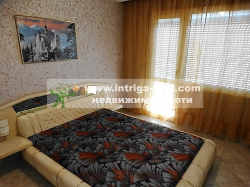 Two-room monolithic apartment with extension for rent, located in the Druzhba neighborhood of Haskovo.