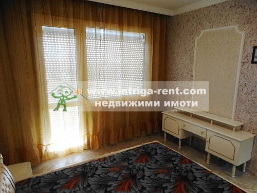 Two-room monolithic apartment with extension for rent, located in the Druzhba neighborhood of Haskovo.