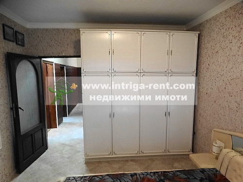 Two-room monolithic apartment with extension for rent, located in the Druzhba neighborhood of Haskovo.