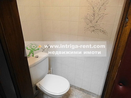 Two-room monolithic apartment with extension for rent, located in the Druzhba neighborhood of Haskovo.