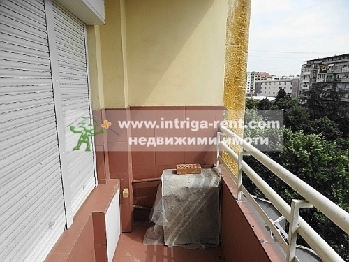 Two-room monolithic apartment with extension for rent, located in the Druzhba neighborhood of Haskovo.