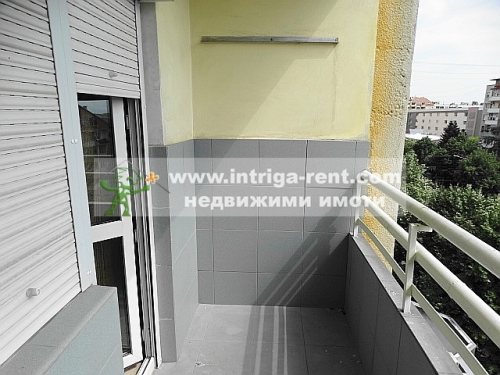 Two-room monolithic apartment with extension for rent, located in the Druzhba neighborhood of Haskovo.