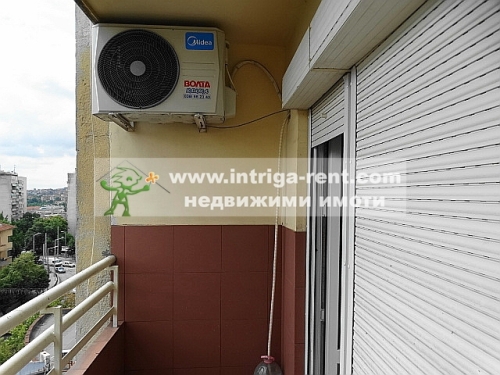 Two-room monolithic apartment with extension for rent, located in the Druzhba neighborhood of Haskovo.