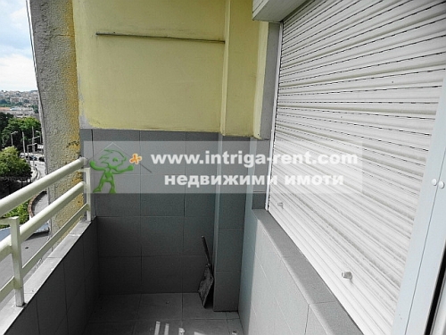 Two-room monolithic apartment with extension for rent, located in the Druzhba neighborhood of Haskovo.