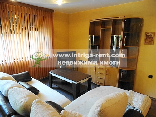 One-room, luxurious, fully furnished monolithic apartment for rent — new construction, together with an outdoor parking space, located in the elite Lyuben Karavelov neighborhood of Haskovo.