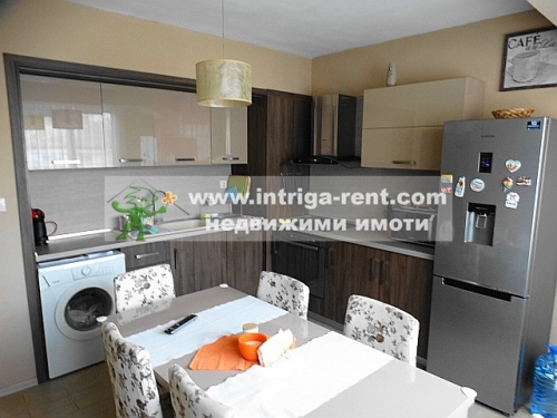 Luxurious, modern, fully furnished three-room monolithic apartment for rent, located in the central part of the city of Haskovo.