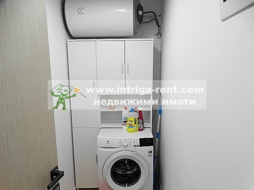 Three-room, new, luxurious, modernly furnished monolithic apartment with a private parking space - new construction, located in the elite Lyuben Karavelov neighborhood of the city of Haskovo.