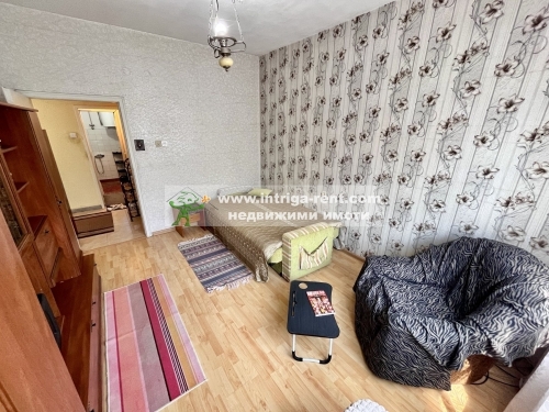 Two-room monolithic apartment for rent, located in the Druzhba district of the city of Haskovo.